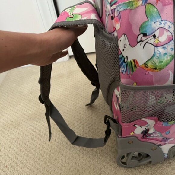 Tilami Rolling Unicorn Backpack 16 Inch School College Travel Carry-on Backpack - Picture 5 of 9
